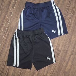 Place SPORTS Navy and Black Athletic Shorts with Stripes 2 - Pair